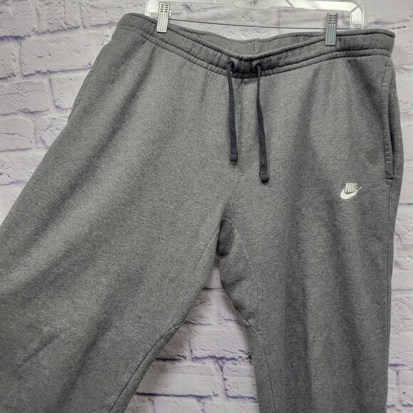 VTG Y2K Nike Gray Sweatpants Size XL Blue Tag Athletic Fleece Pockets *FLAW - Picture 3 of 10